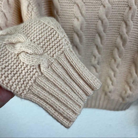 Hackett London Cable Knit Wool And Cashmere Blend Rollneck Sweater - Picture 3 of 6